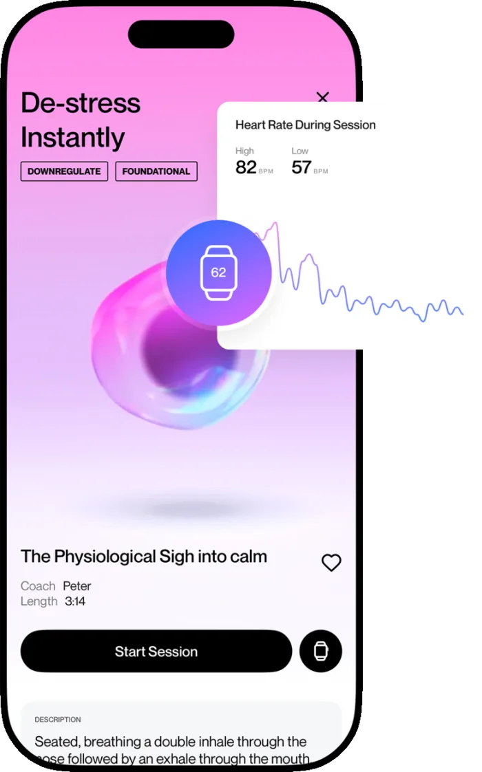A session in the Regulate app